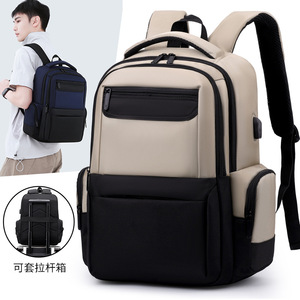 Men's Business Casual <b>Backpack</b> With Usb Port 20-35L Multi Compartment For Travel Commuting Laptop Bag - Product Image 1