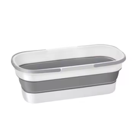 Seau pliable multifonctionnel de grande capacité pour le lavage de voiture, la pêche et le camping, épaissi et portable pour la maison