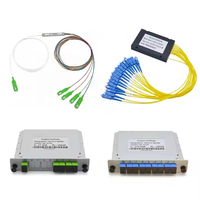 Divisores de Fibra Óptica PLC de Tubo de Acero Mini, 1x 2 4 8 16 32 Conectores SC/APC, Cable de 0.9mm, Divisores FTTH para Redes 3G/5G