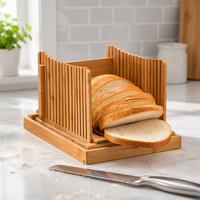 Trancheuse à pain en bois et étagère de rangement à un seul niveau pour usage domestique et commercial