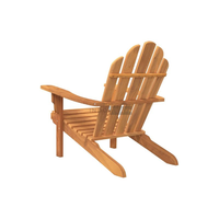 Fauteuil Adirondack Indoteak, léger, durable, en teck massif, design moderne minimaliste, pour salle à manger, cour