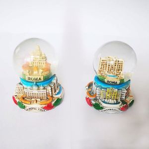 Boule de cristal décorative transparente personnalisée en sélénite 3D gravée sept couleurs, cadeau de Noël en résine époxy, souvenirs, fabricants de boules de neige - Product Image 2
