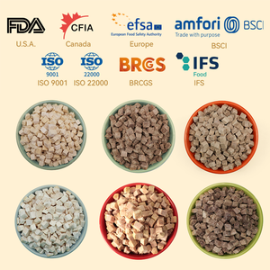 Alimento Liofilizado para Mascotas al por Mayor, Mezcla de Camote y Champiñones en Cubos, Snacks Liofilizados de Pollo para Perros y Gatos - Product Image 1