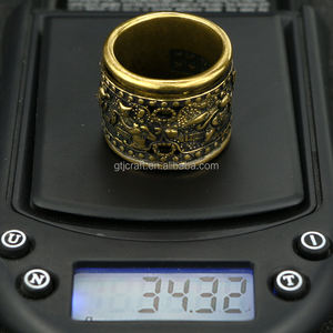 Bague en cuivre pur faite à la main de style antique CA140 pour hommes, période <span class=keywords><strong>Guangxu</strong></span> de la dynastie Qing - Product Image 6