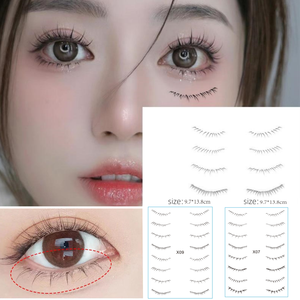 Thấp hơn giả phụ nữ lông mi dán cô gái mắt Sticker công cụ trang điểm không thấm nước dùng một lần Lông mi giả dán hình xăm - Product Image 2