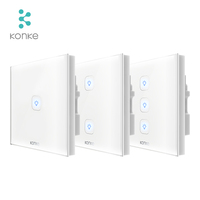 Interrupteur intelligent pour la maison Konke, sans fil, 1 gang, écran tactile intelligent, interrupteur lumineux Zigbee 3.0, télécommande intelligente