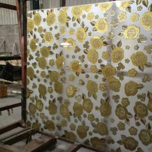 กระจกตกแต่งโต๊ะหรูหราโคมไฟแก้วกาแฟ<span class=keywords><strong>กระเบื้อง</strong></span>โมเสคหน้าต่างพาร์ทิชัน - Product Image 5