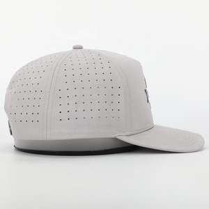 Vietnam quantité minimale de commande bas casquette de camionneur personnalisé Oem personnalisé 5 panneau Patch Logo casquette de baseball trou découpé au laser étanche sport golf chapeau - Product Image 2