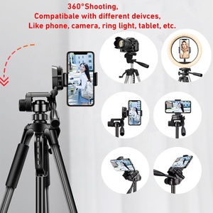 Trépied professionnel en gros, trépied portable universel pour appareil photo, smartphone, tablette avec sac <span class=keywords><strong>de</strong></span> transport et télécommande - Product Image 2