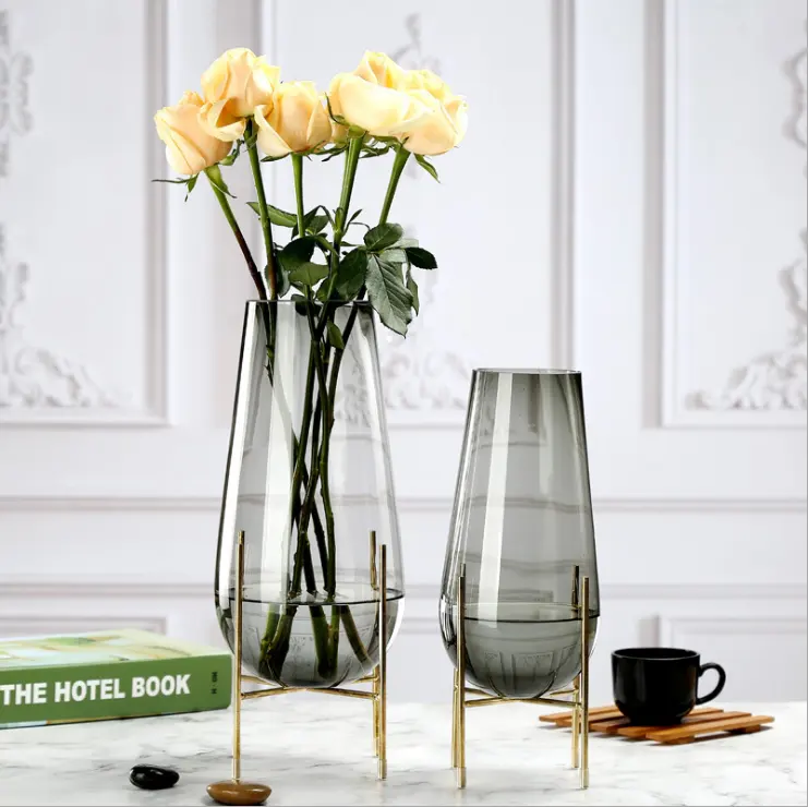 Grosir Vas Kaca Tembaga Bohemian untuk Penataan Bunga