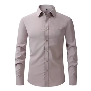 Chemises pour hommes élégantes et respirantes en coton pur de qualité supérieure, offrant le meilleur style et une coupe parfaite, avec différentes options. - Product Image 1