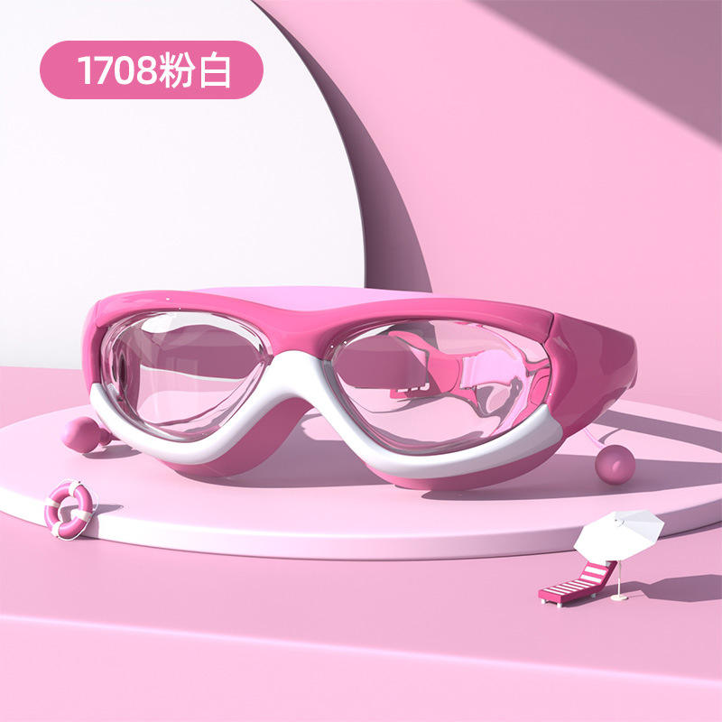 1708 Pink  amp; White [One-Piece Earbuds]