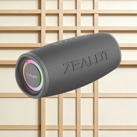 Speaker Nirkabel Portabel Zealot S56 40W dengan Lampu RGB Berwarna-warni, Tahan Air & Debu IP67, Subwoofer untuk Pesta dan Luar Ruangan