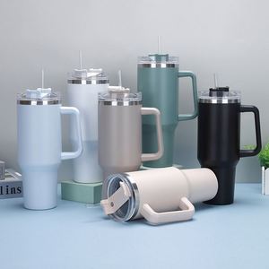 40oz H1.0 Handle <b>Travel</b> Car Tumbler Stainless Vacuum <b>Mug</b> Lid Straw Non-Slip ODM Custom Design - Product Image 2