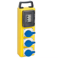 Boîte de jonction électrique combinée étanche pour chantier de construction portable, prise de distribution portable en plastique pour équipement électrique
