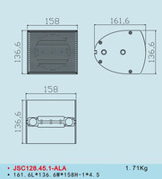 JSC128.45.1-ALA-PRO Audio en aluminium 4.5 pouces PA colonne haut-parleur boîte armoires vides avec grille en métal pour les ventes