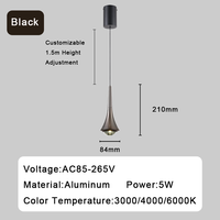 Lampe suspendue LED dorée en aluminium avec télécommande, petite taille, pour la maison, le bureau et la chambre à coucher - Vente en gros usine