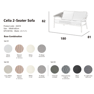 Weidenhof-Patio-Möbel <span class=keywords><strong>asda</strong></span> Rattan-Gartensofa modernes Luxus-Gartenfurniture Lounge Outdoor-Sofa-Sets - Product Image 5