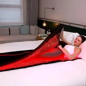 เตียงแบบเต็มแผ่นบำบัดด้วยแสงอินฟราเรด LED สีแดงและใกล้360 2023ไอเดียบำบัดด้วยแสงสีแดงแคปซูลเสื่อสำหรับร่างกาย