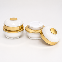 Pot de crème pour les yeux givré de luxe au design élégant, série de pots en acrylique à paroi épaisse, 5g 10g 15g 20g 25g 30g