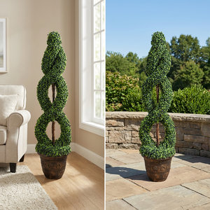 Bonsaïs artificiels à vendre artificiel deux spirale arbre bonsaï pour la décoration de la maison - Product Image 4