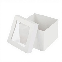 Boîte à gâteau carrée blanche Aotong 10x10x8 pouces 350g en carton ivoire avec doublure en éponge, fermeture magnétique, personnalisable, pour la vente en gros à prix abordable