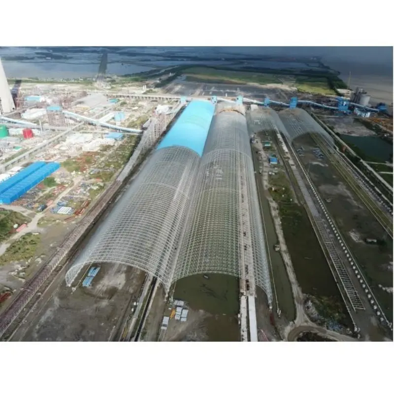 Chine Yunjoin design hangar de stockage de charbon industriel à faible coût dessinant un entrepôt de fret en vrac