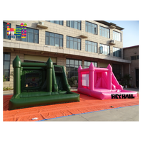 Maison gonflable commerciale moderne tout-en-un en PVC avec fosse à balles Combo gonflable Maison de château et toboggan