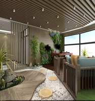 Columna de tubo cuadrado hueco para decoración interior, listón de madera para pared, madera de grano, tubo de madera para techo, alta calidad, Wpc