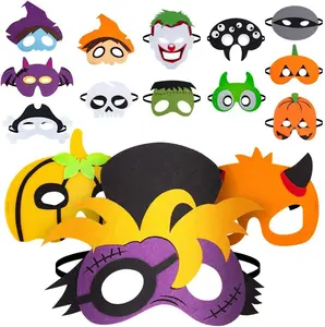 Halloween Party Supplies Custom Assorted Different Designs Premium Quality Eco-friendly Felt Cosplay Masks for Adults Kids