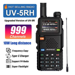 สำหรับวิทยุสื่อสารแบบพกพา UV-5RH กำลังส่ง 10 วัตต์ ระยะ 0-15 กิโลเมตร ระดับการกันน้ำ IPX-1 เครื่องรับส่งสัญญาณวิทยุ FM สำหรับนักวิทยุสมัครเล่น - Product Image 2
