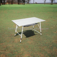 Table de camping pliable en alliage d'aluminium, design moderne, portable, 2-4 pieds, hauteur réglable à l'infini, sac de transport, 4/6 places