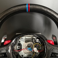 Volant de voiture à fond plat en fibre de carbone pour BMW M4 F82 M340i F22 X5 M3 F15 535i F07 F87 F90