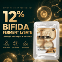 Masque en tissu hydratant, raffermissant et éclaircissant au lysat de ferment de Bifida 28g – Essence réparatrice éclat de nuit anti-âge – OEM Marque Privée