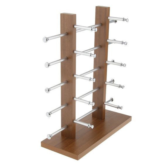 Modern Wooden Frame Sunglasses Eyeglass Display Rack Customizable Metal Stand for Supermarket