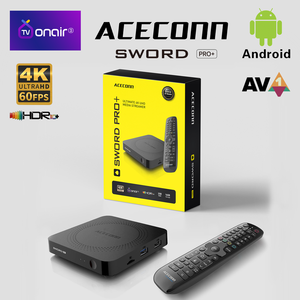 ACECONN Sword Pro+ Android 11 4K para TV Box 2GB 16GB WiFi Dual BT HDR10+ Control Remoto por <span class=keywords><strong>Voz</strong></span> con Retroiluminación y Función Buscar RCU - Product Image 3