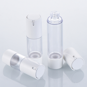 Petites bouteilles à pompe sans air en plastique AS de 15 ml, recyclables, transparentes, pour l'emballage des soins de la peau - Product Image 2