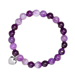 Pulsera de Piedras Naturales de Ágata con Cuentas de Zebra Rosa en Forma de Corazón, Regalo de <span class=keywords><strong>Cumpleaños</strong></span> para Mujer, Producto Nuevo y Moderno - Product Image 5