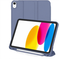 Housse de tablette CYKE en cuir PU à trois volets de 10e génération, coque rigide en PC, 28x18cm, compatible avec iPad 10/10.9/2022 de 10,9 pouces