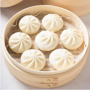 Cesta Vaporera de Bambú Natural de 10-30 cm con Tapa de Acero Inoxidable, Capacidad de 6 L, 2 Niveles para Cocinar al Vapor Verduras, Bollos, <span class=keywords><strong>Dim</strong></span> <span class=keywords><strong>Sum</strong></span> - Product Image 4