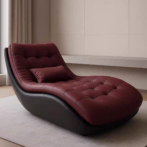 Zero-Gravity Echtleder Italienischer Minimalistischer Wohnzimmer-Freizeitstuhl Sofabett Einzelpersonen-Chaiselongue Designer-Loungesessel - Product Image 1