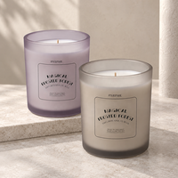Bougie parfumée artisanale de luxe en verre, cire de soja, personnalisable avec logo, pour la Saint-Valentin et les cadeaux de fêtes – Offre spéciale OEM/ODM