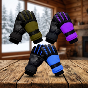 Outdoor Unisex Women Custom Sports Snowboarding Warm Winter Waterproof Windproof Touch Screen Full Finger Ski <b>Gloves</b> Polyester - Product Image 3