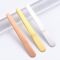 Spatules cosmétiques en acier inoxydable 304 poli, sortie d'usine, impression de logo, outil de mélange pour fond de teint