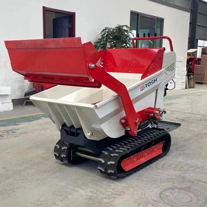 Mini-chargeuse sur chenilles TOSH, benne basculante hydraulique, capacité 500 kg, 800 kg, 1000 kg, auto-chargeante, avec moteur de levage et commande PLC - Product Image 2