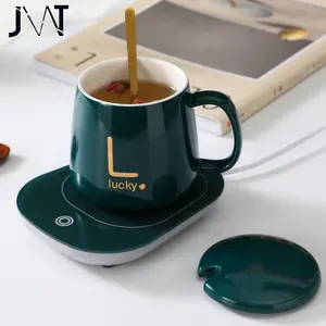 Taza de cerámica de té inteligente, control de temperatura, calentador de tazas USB resistente al calor, 2022