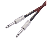 Câbles d'instruments Cordon de guitare électrique 1/4 pouces droit 6.35mm TS Mono Plug Câble de connexion pour guitare basse batterie Dispositif audio