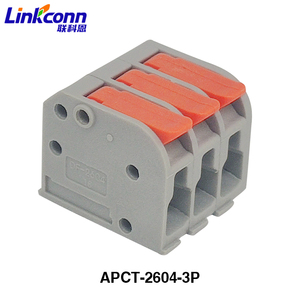 Conector de cable de 3 vías Linkconn, bloque de terminales de conexión rápida, terminal tipo palanca naranja, conector de accesorios de cable rápido APCT-2604 - Product Image 4
