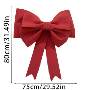 Kit de nœuds rouges surdimensionnés 80x75cm en matériau EVA pour décorations de mariage et de Noël - Product Image 5