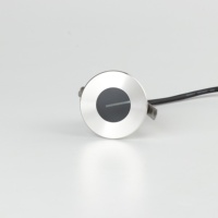 Lampes LED encastrées pour marches murales 3W à faisceau étroit avec base en aluminium et diffuseur en verre trempé DC 12V/24V